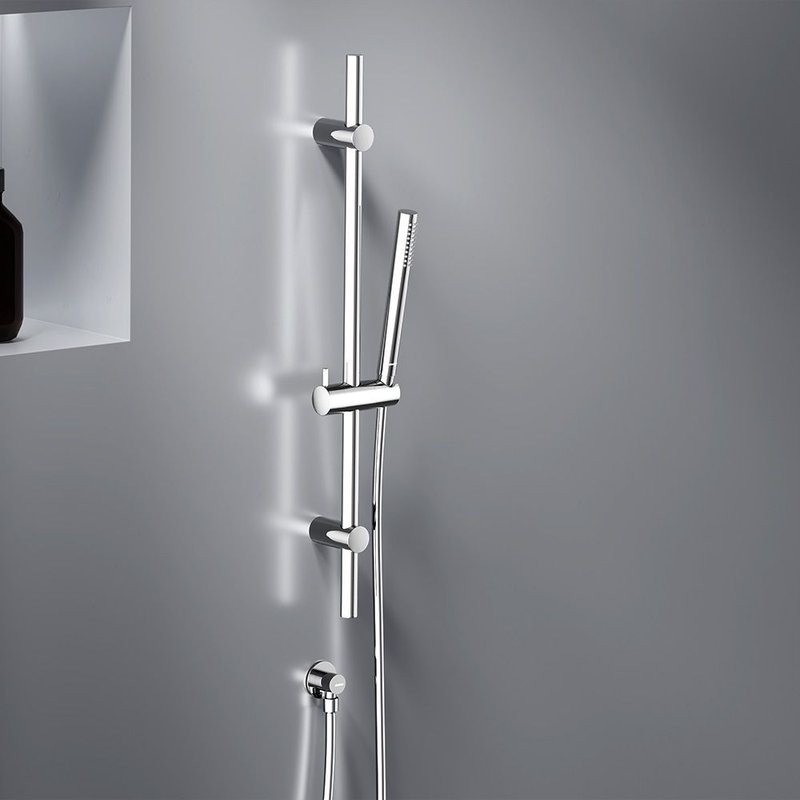 Душевая система с тропическим душем Damixa Scandinavian Pure 936530000 хром, скрытого монтажа, смеситель для 2 потребителей, верхний душ, встраиваемый душевой комплект, штанга, гарантия 10 лет, Дания