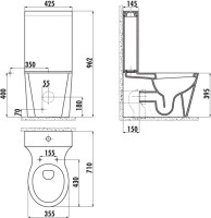 Унитаз-компакт напольный Creavit Amorf AF311
