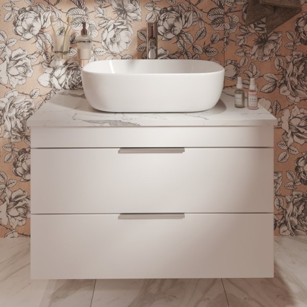 Тумба под раковину со столешницей STWORKI Копенгаген 80 белая, матовая белая