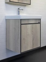 Мебель для ванной комнаты Comforty Вена 55 подвесная, дымчатый дуб