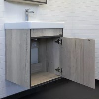 Мебель для ванной комнаты Comforty Вена 55 подвесная, дымчатый дуб