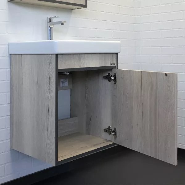 Мебель для ванной комнаты Comforty Вена 55 подвесная, дымчатый дуб