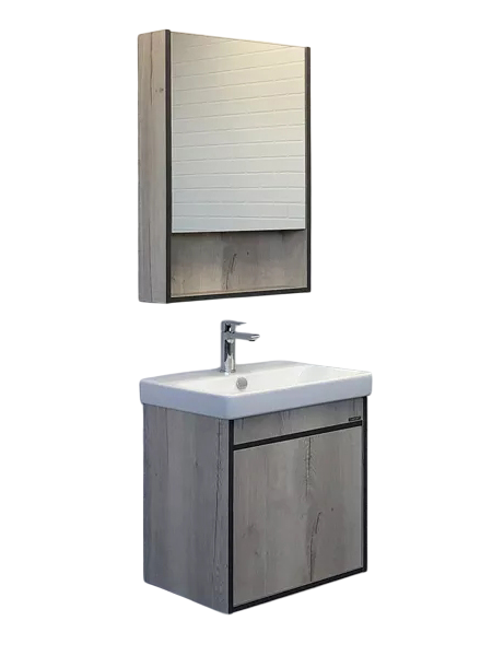 Мебель для ванной комнаты Comforty Вена 55 подвесная, дымчатый дуб