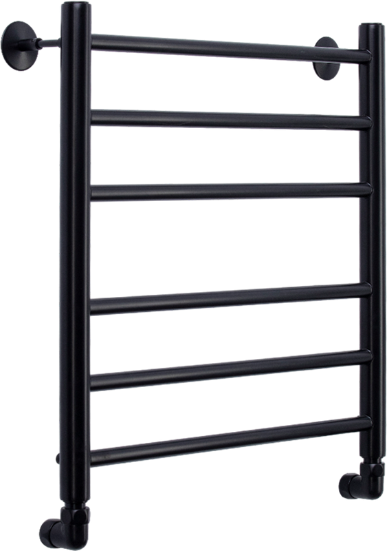 Полотенцесушитель водяной Comfysan Luce W-6 60х50 60x55 см, черный матовый, лесенка