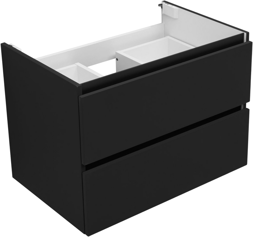 Тумба с раковиной Aquanet Вега 2.0 70 подвесная, черная матовая