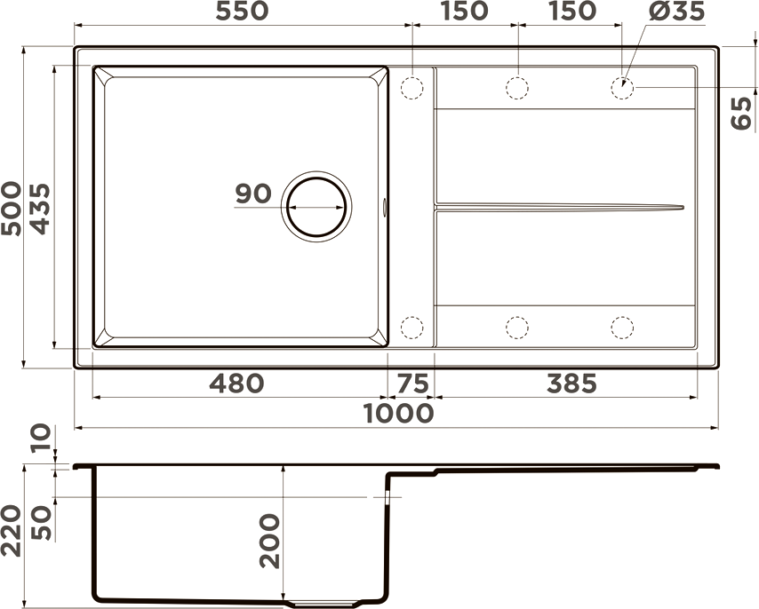 Мойка кухонная Omoikiri Sumi 100A-WG wind green