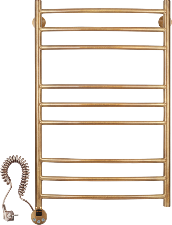 Полотенцесушитель электрический Secado Милан 3 85x55 см, подключение слева, бронза, лесенка, латунь