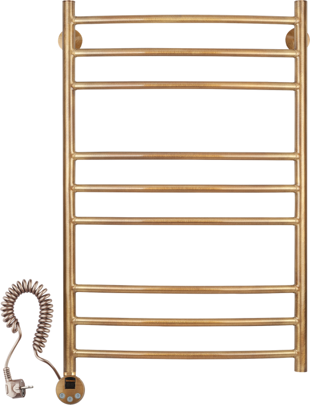 Полотенцесушитель электрический Secado Милан 3 85x55 см, подключение слева, бронза, лесенка, латунь
