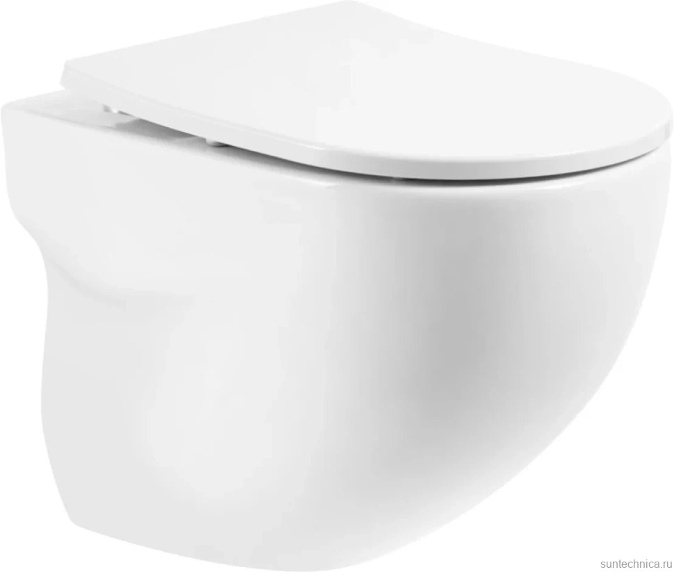 Унитаз подвесной BelBagno Onda BB066CHR безободковый, крышка BB2031SC с микролифтом