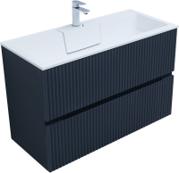 Тумба с раковиной Aquanet Джейн 100 подвесная, маренго