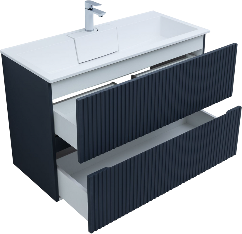 Тумба с раковиной Aquanet Джейн 100 подвесная, маренго