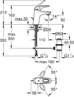 Смеситель для раковины Grohe Eurostyle New 33558LS3 Смеситель для раковины Grohe Eurostyle New 33558LS3