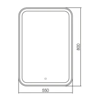 Зеркало Abber See AG6105S 55х80 см, с подсветкой