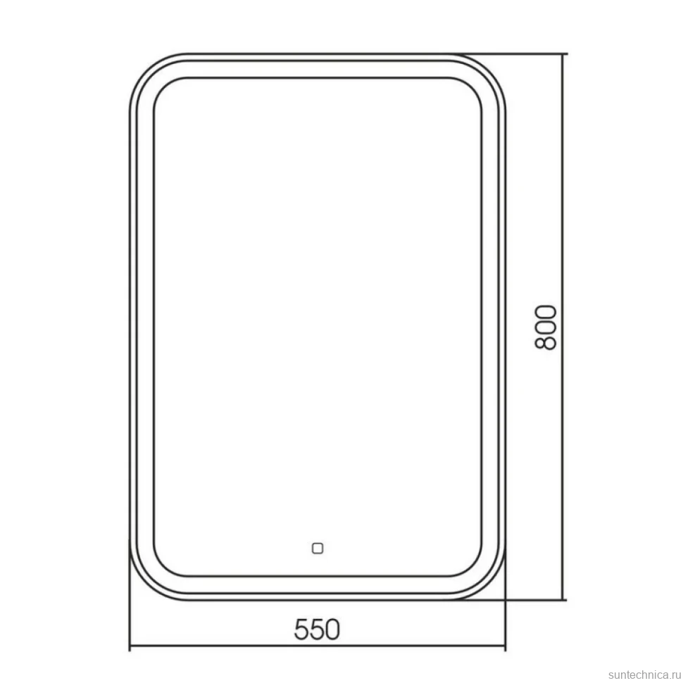Зеркало Abber See AG6105S 55х80 см, с подсветкой