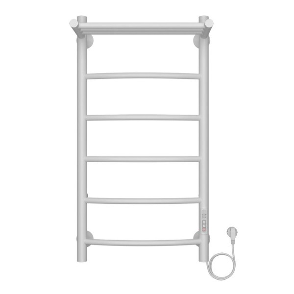 Полотенцесушитель Azario VERONA 400/800 электрический БЕЛЫЙ с полкой R 5 пер.
