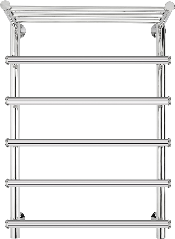 Полотенцесушитель электрический Secado Турин 1 СП 85x55 см, подключение справа, глянцевый хром, лесенка, с полкой