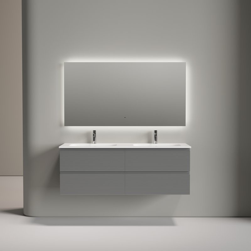 Мебель для ванной комнаты Sancos Folk 140 подвесная, ergraut soft, раковина CN7022