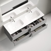 Мебель для ванной комнаты Sancos Folk 140 подвесная, ergraut soft, раковина CN7022