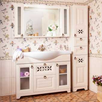 Мебель для ванной Бриклаер Кантри 120 бежевый дуб
