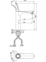 Смеситель для раковины D&K Baciano DA1032641 Смеситель для раковины D&K Baciano DA1032641