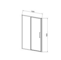 Душевая дверь Vincea Slim 8mm VDP-4SL120CLG, брашированное золото, стекло прозрачное