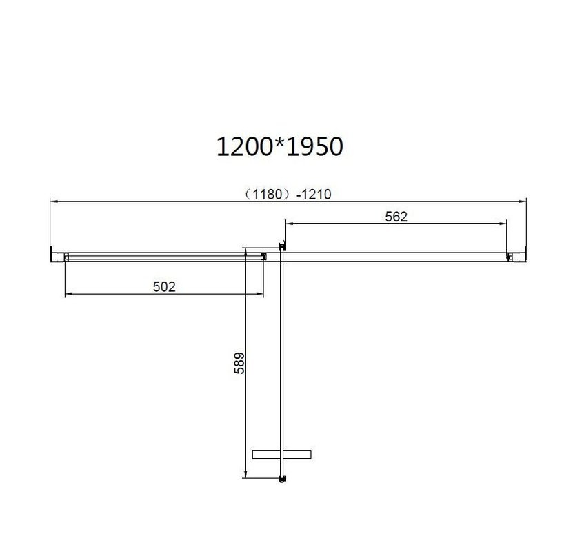 Душевая дверь Vincea Slim 8mm VDP-4SL120CLG, брашированное золото, стекло прозрачное