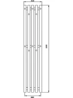 Полотенцесушитель водяной Secado Сандриго 5К 1000/280 100x30 см, матовый черный, I-образный