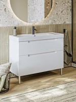 Тумба с раковиной Aqwella Vancouver 100 напольная, белая