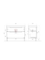 Тумба с раковиной Aqwella Vancouver 100 напольная, белая