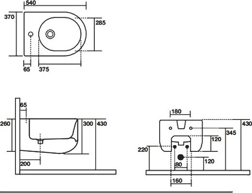 Биде подвесное Kerasan Flo 312301