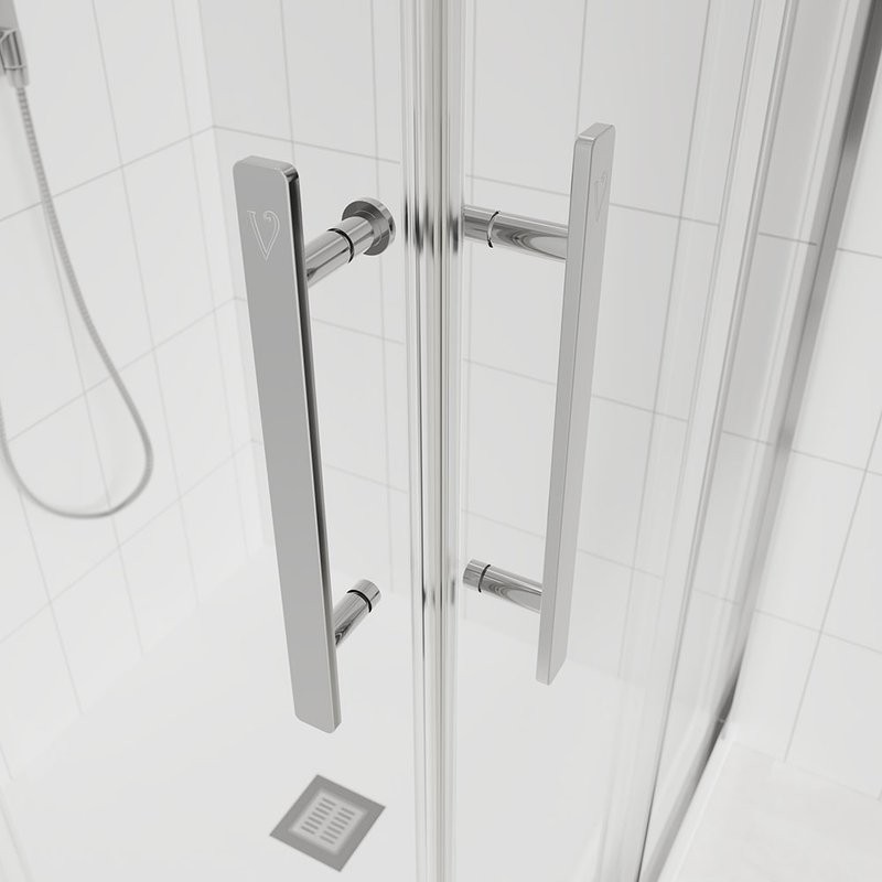 Душевой уголок Veconi Evo 300 CH 120х90 см, профиль глянцевый хром, стекло прозрачное