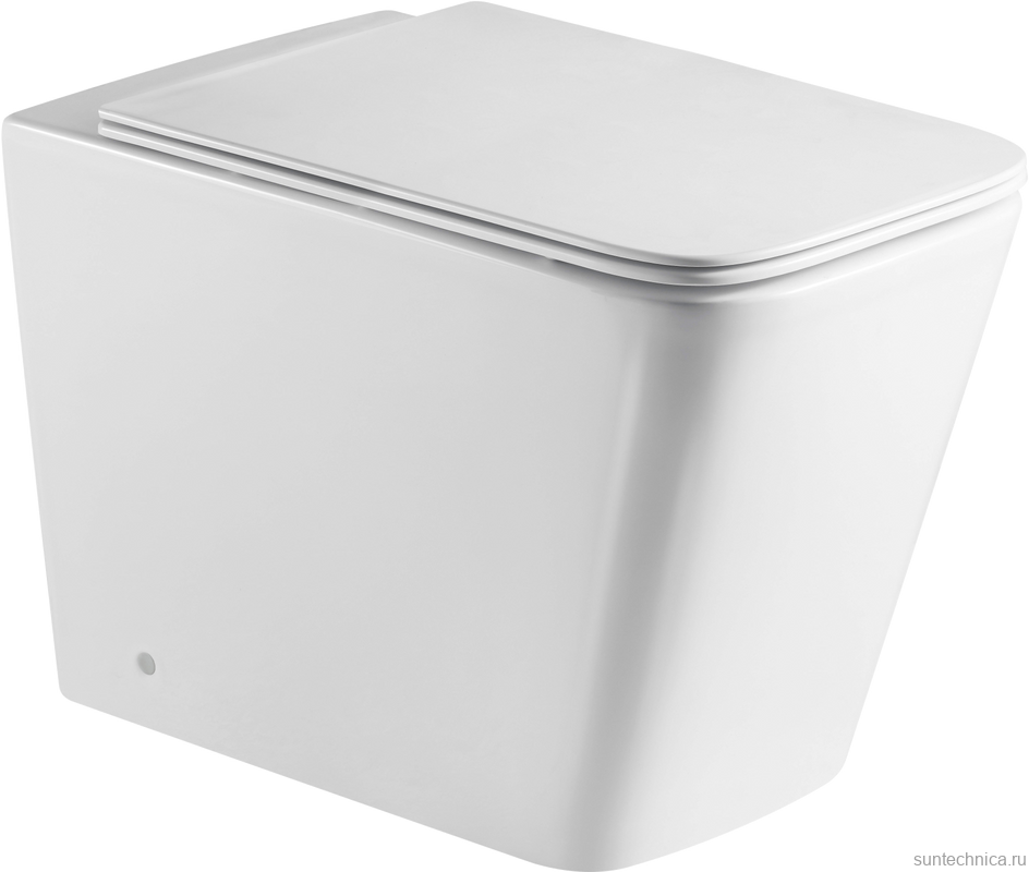 Унитаз приставной напольный Weltwasser WW SK Gelbach 002GL-WT безободковый, с микролифтом, белый глянец