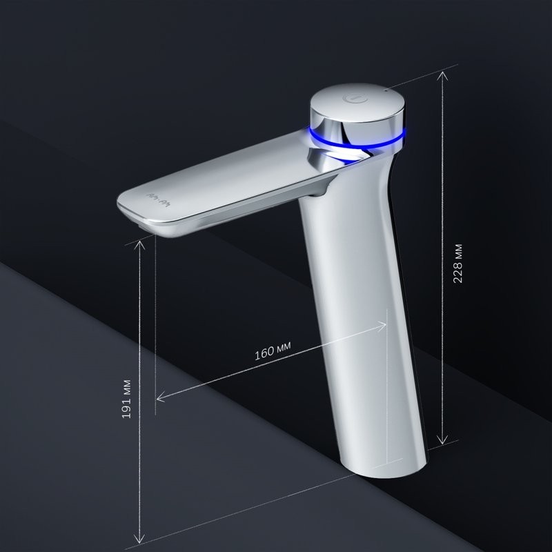 Термостатический смеситель AM.PM Inspire V2.0 F50A92400 TouchReel электронный