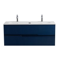 Тумба с раковиной Cezares Duet 120 sapfiro, раковина Cezares CZR-8073-120-1-2