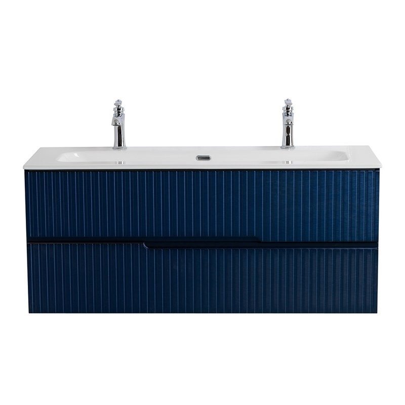 Тумба с раковиной Cezares Duet 120 sapfiro, раковина Cezares CZR-8073-120-1-2