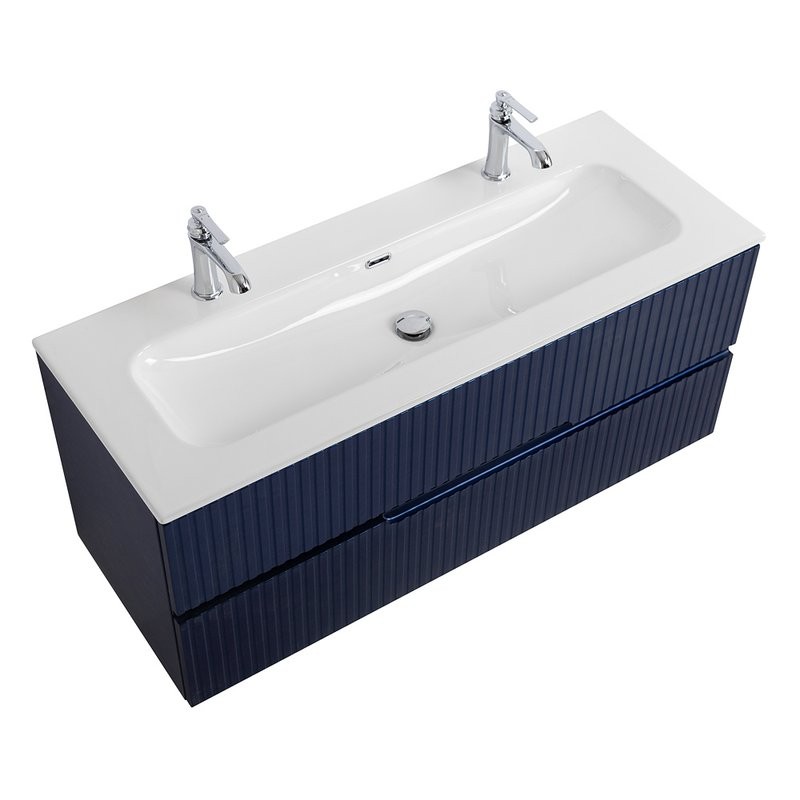 Тумба с раковиной Cezares Duet 120 sapfiro, раковина Cezares CZR-8073-120-1-2