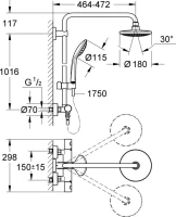 Душевая стойка Grohe Euphoria System 180 27296001 Душевая стойка Grohe Euphoria System 180 27296001