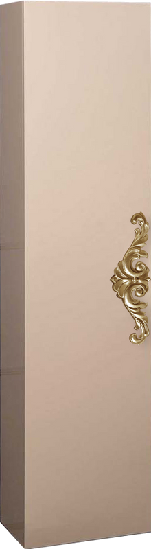 Шкаф пенал для ванной Armadi Art NeoArt капучино с ручкой золото