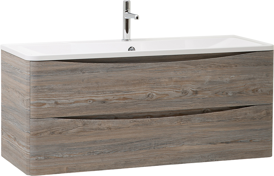 Мебель для ванной комнаты BelBagno Acqua 120 подвесная, pino scania, белая глянцевая раковина