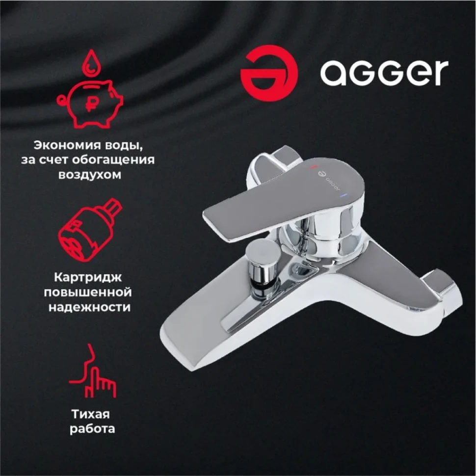 Смеситель для ванны с душем Agger Right Right A2910000