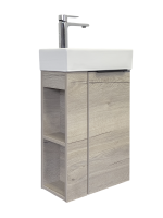 Тумба с раковиной Comforty Матэ 40 подвесная, дымчатый дуб