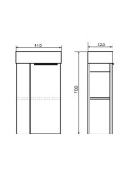 Тумба с раковиной Comforty Матэ 40 подвесная, дымчатый дуб