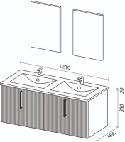 Тумба с раковиной Sanvit Рольф 120 W белая
