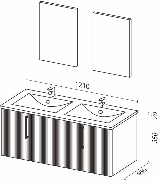 Тумба с раковиной Sanvit Рольф 120 W белая