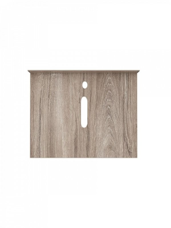 Столешница с раковиной Teymi Helmi 60 дуб кашмир, раковина Solli 61,  с черными кронштейнами