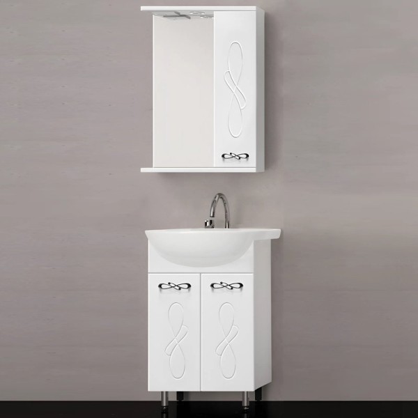 Мебель для ванной комнаты Style Line Венеция 55 белая, раковина Rosa Уют 55