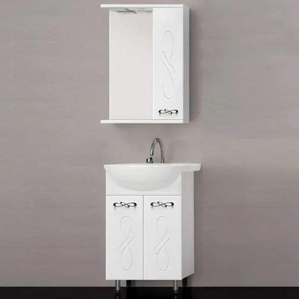 Мебель для ванной комнаты Style Line Венеция 55 белая, раковина Rosa Уют 55