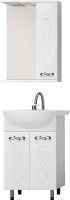 Мебель для ванной комнаты Style Line Венеция 55 белая, раковина Rosa Уют 55