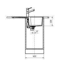Мойка кухонная Franke Maris Urban UBG 611-62 каменно-серая