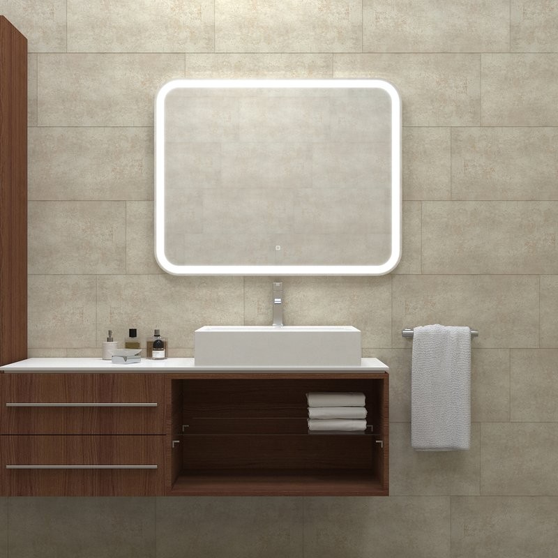 Зеркало MIXLINE "Стив Нео-S" 1000*800 (ШВ) сенсорный выкл, светодиодная бегущая подсветка